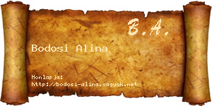 Bodosi Alina névjegykártya